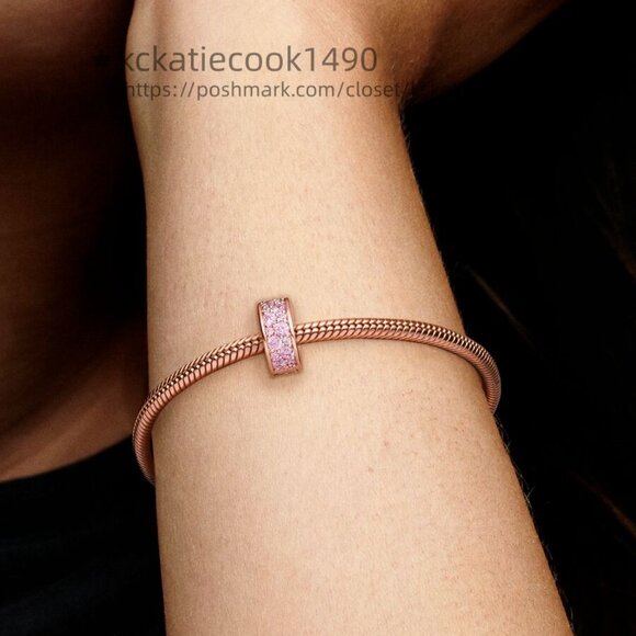 Pandora Pink Pavé Clip Charm|Pendant - Picture 2 of 2